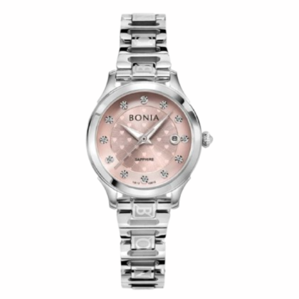 Bonia Elegance BNB10815-2377 Full Silver Stainless Steel Strap Women Watch